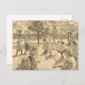 KINDEREN SPELEN DOOR PETER HANSEN BRIEFKAART (Voorkant / Achterkant)