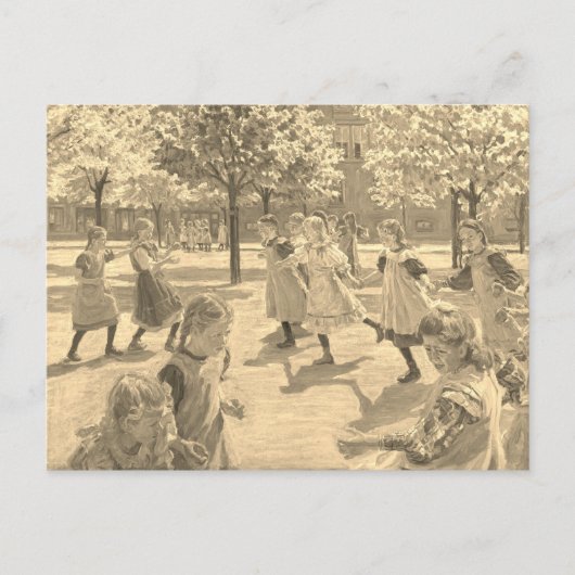 KINDEREN SPELEN DOOR PETER HANSEN BRIEFKAART (Voorkant)