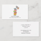 Kinderen spelen groepsnetwerken contactkaartje (Voorkant / Achterkant)