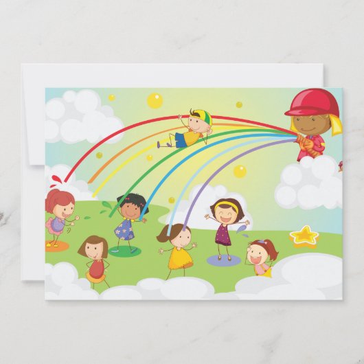 Kinderen spelen in een Park Kaart (Voorkant)