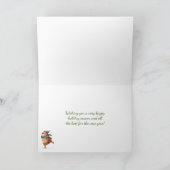 Kinderen spelen in sneeuwcharmant Skateboarder Bee Feestdagen Kaart (Binnen)