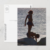 Kinderen spelen langs de rotsen, Divi SXM Briefkaart (Voorkant / Achterkant)