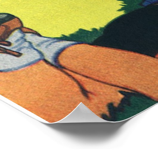  kinderen spelen meisjes en jongens die bubbels bl poster (Hoek)