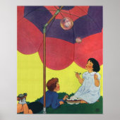  kinderen spelen meisjes en jongens die bubbels bl poster (Voorkant)