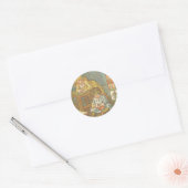  kinderen spelen met poppen ronde sticker (Envelop)