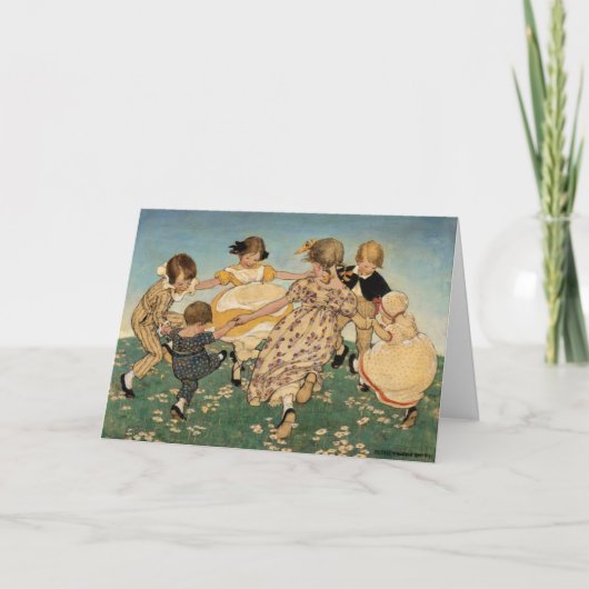 kinderen spelen Moederdag Kaart (Voorkant)