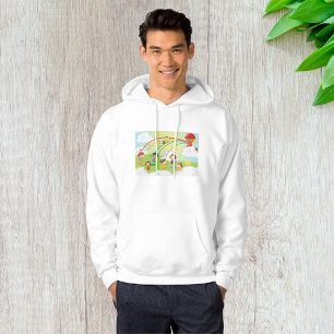 Kinderen spelen onder vuurspuitregenboog brandweer hoodie