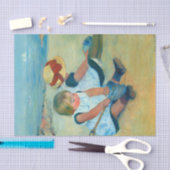 Kinderen Spelen op het strand door Mary Cassat Tissuepapier (Craft)