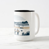 Kinderen spelen - strand mok (Voorkant rechts)