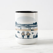 Kinderen spelen - strand mok (Center)