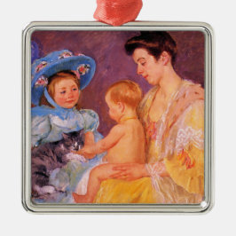Kinderen spelend met een kat (door Mary Cassatt) Metalen Ornament