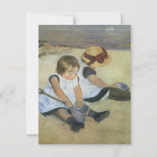 Kinderen spelend op het strand door Mary Cassatt