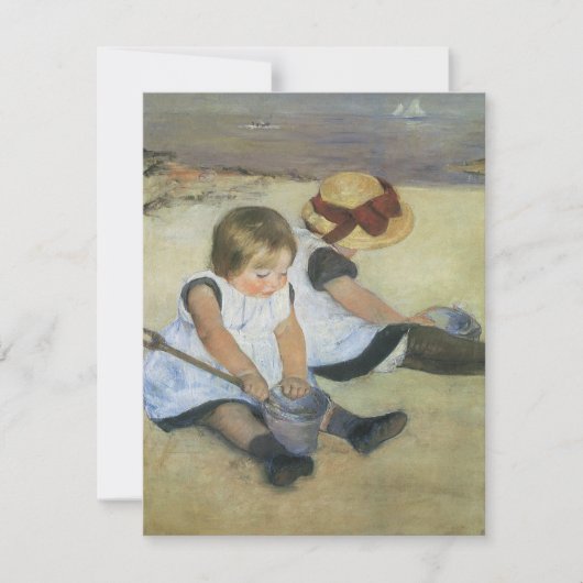 Kinderen spelend op het strand door Mary Cassatt (Voorkant)
