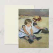 Kinderen spelend op het strand door Mary Cassatt (Voorkant / Achterkant)