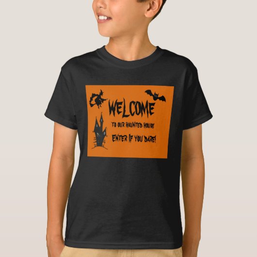 Kinderen spookhuis Halloween T-shirt: Spooky Fun T-shirt (Voorkant)