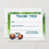 Kinderen Sport Jongens Invulkaart Bedankt Notitiekaartje (Voorkant)