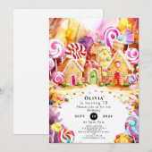 Kinderen Sprinkle Candyland Verjaardag Kaart (Voorkant / Achterkant)