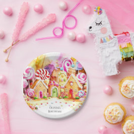Kinderen Sprinkle Candyland Verjaardag Papieren Bordje