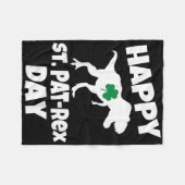 Kinderen St. Patrick's Dag Dinosaur T-rex Grappige Fleece Deken (Voorkant (Horizontaal))