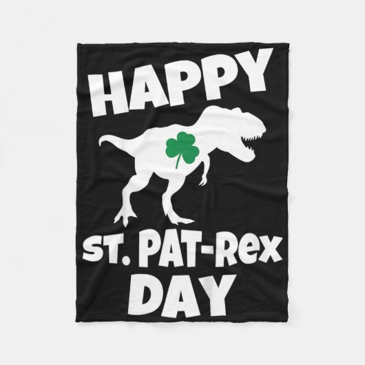 Kinderen St. Patrick's Dag Dinosaur T-rex Grappige Fleece Deken (Voorkant)