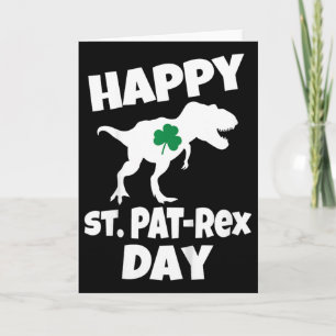 Kinderen St. Patrick's Dag Dinosaur T-rex Grappige Kaart