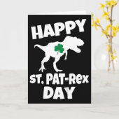 Kinderen St. Patrick's Dag Dinosaur T-rex Grappige Kaart (Gele Bloem)