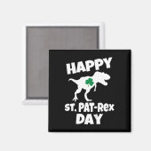 Kinderen St. Patrick's Dag Dinosaur T-rex Grappige Magneet (Voorkant / Achterkant)