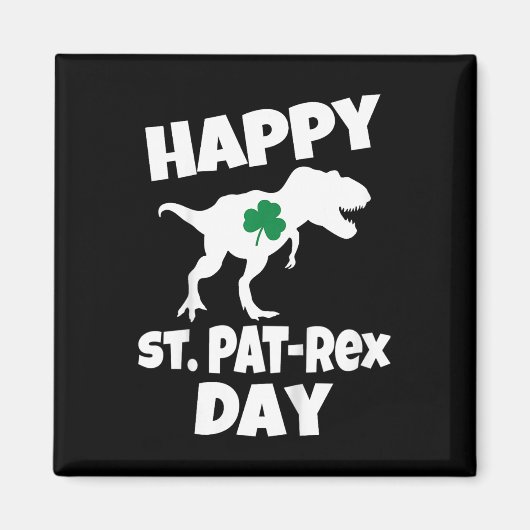 Kinderen St. Patrick's Dag Dinosaur T-rex Grappige Magneet (Voorkant)