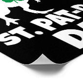 Kinderen St. Patrick's Dag Dinosaur T-rex Grappige Poster (Hoek)
