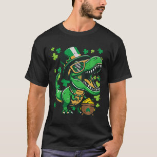 Kinderen St Patricks Dag Dinosaurus Saint Pattys T T-shirt