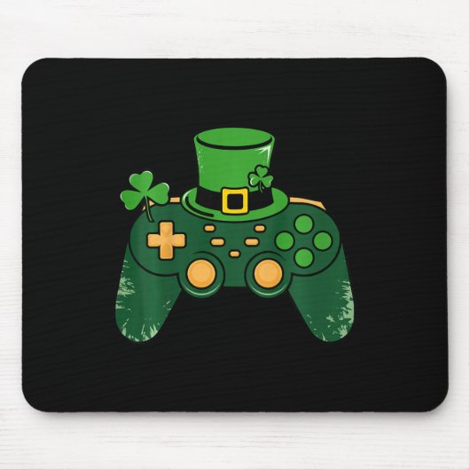 Kinderen St. Patrick's Dag Gamer Gamecontroller Kr Muismat (Voorkant)