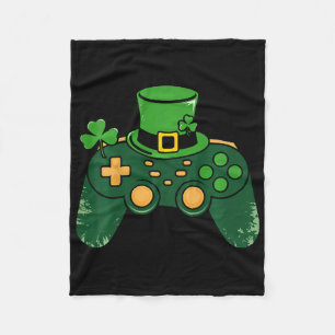 Kinderen St. Patrick's Dag Gamer Gaming Controller Fleece Deken