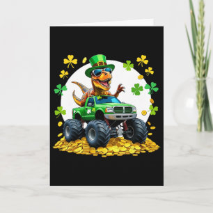 Kinderen St. Patrick's Day 2026 - Dinosaurus die o Kaart