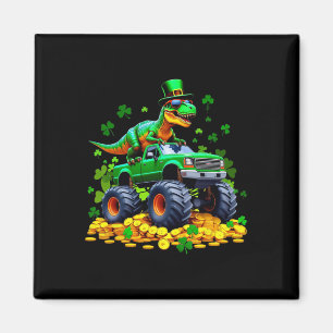 Kinderen St. Patrick's Day 2026 - Dinosaurus die o Magneet