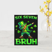 Kinderen St. Patrick's Day 67 leprechaun dab zes z Kaart (Gele Bloem)