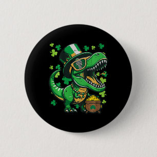 Kinderen St. Patrick's Day Dinosaur Saint Pattys T Ronde Button 5,7 Cm