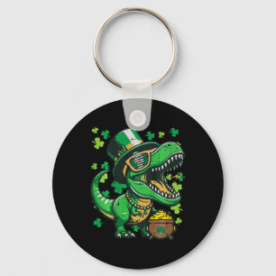 Kinderen St. Patrick's Day Dinosaur Saint Pattys T Sleutelhanger