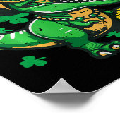 Kinderen St. Patrick's Day Dinosaurus Saint Pattys Poster (Hoek)