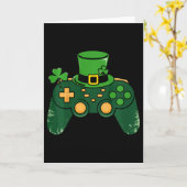 Kinderen St. Patrick's Day Gamer Gamecontroller Kr Kaart (Gele Bloem)