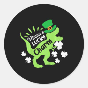 Kinderen St. Patrick's Day Mama's Lucky Charm Dino Ronde Sticker