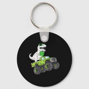 Kinderen St Patricks Day T Rex Rijden Monster Truc Sleutelhanger