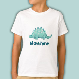 Kinderen Stegosaurus Naam T-shirt