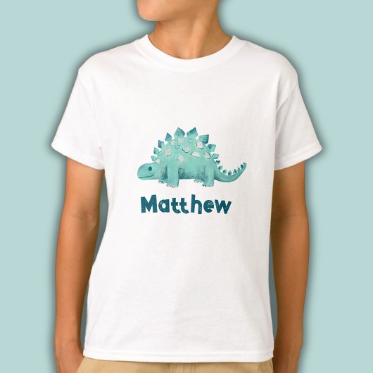 Kinderen Stegosaurus Naam T-shirt