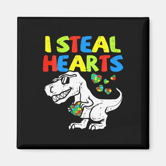 Kinderen stelen harten Trex dinosaurus Magneet (Voorkant)