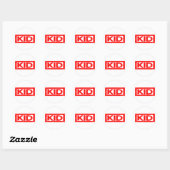 Kinderen stempel ronde sticker (Vel)