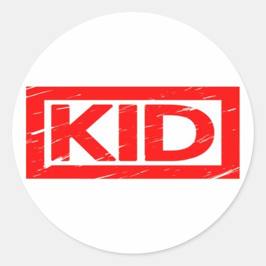 Kinderen stempel ronde sticker (Voorkant)