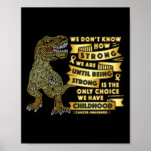 Kinderen sterker dan kinderkanker T rex dinosaurus Poster