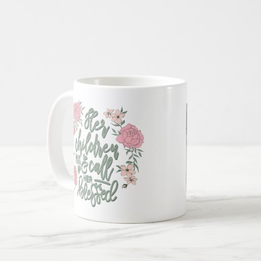 Kinderen stijgen omhoog en noemen haar losgeslagen koffiemok (Voorkant links)