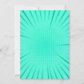 Kinderen stripboek 1e verjaardagsfeestje kaart (Achterkant)