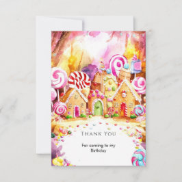 Kinderen Suikerfeest Candyland Verjaardag Bedankkaart